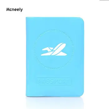 

New Colorful 3D Design PVC Passport Holder For Men, PVC Leather Travel Passport Wallet Passport Cover With Plane Logo