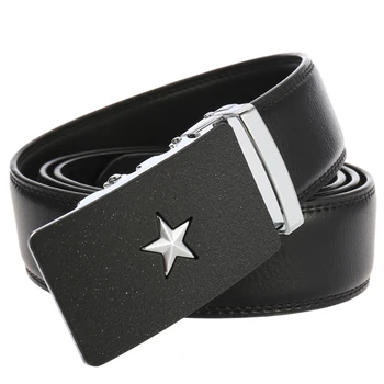 

Frosted five-star Men's Automatic buckle belt Designers High quality Fashion brand casual black brown leather Male waist tape