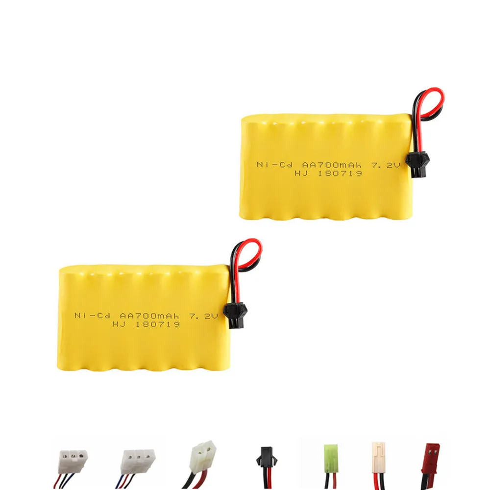 NiCD 7,2 v 700mah аккумулятор и зарядное устройство набор для радиоуправляемых игрушек машинки танки роботы пистолет радиоуправляемая лодка запасные части AA Ni-CD 7,2 v 700mah аккумулятор