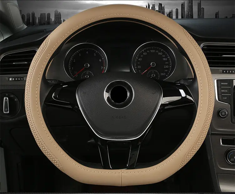 D форма рулевое колесо Черный Авто рулевое колесо крышка forLeather 38 см покрытие для интерьера