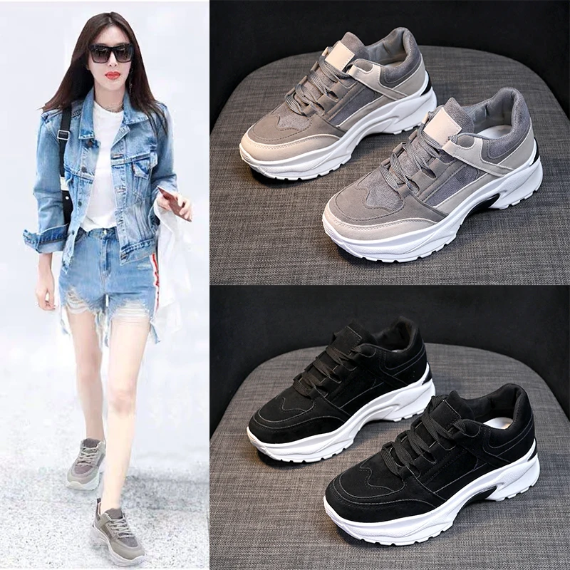 Весна 2020 новые женские кроссовки на платформе модные для бега зимняя плюшевая