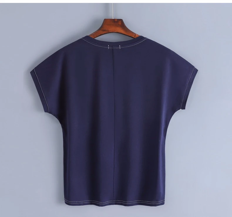 Хлопок, лоскутная футболка с принтом, женская, 4XL, свободный летний топ, рукав "летучая мышь", графическая футболка с круглым вырезом, женская футболка modis