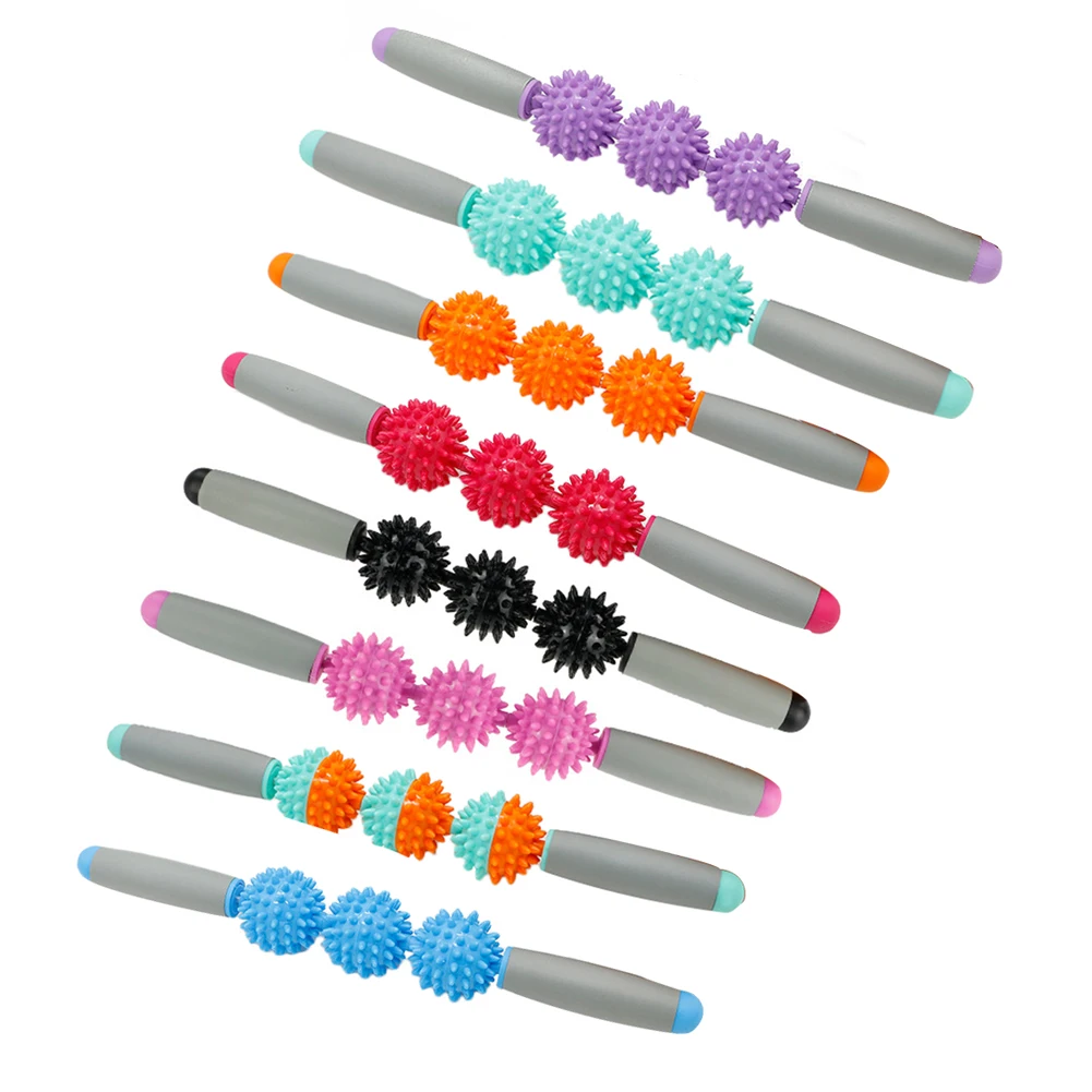 Yoga Muscle Massage Roller Stick Myofascial Trigger Point Release Soothing Tightness Pain In Backs Legs Calf Hand Feet& Neck