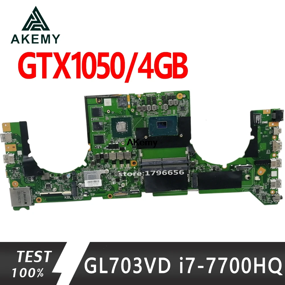  Akemy DABKNMB28A0 Laptop motherboard for ASUS ROG Strix GL703VD GL703V original mainboard I7-7700HQ