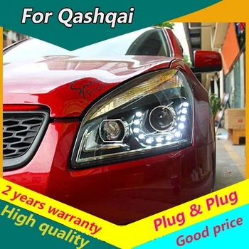

2008-2013 For Nissan Qashqai headlight car styling qashqai head lamp12 high brightness LED DRL parking bi xenon lens HID K