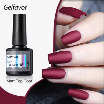 

Gelfavor Matt Top Coat Gel Nail Polish Top Base Coat Transparent Long Lasting Manicure UV Primer Gel Lacquer Nail Art Base Coat