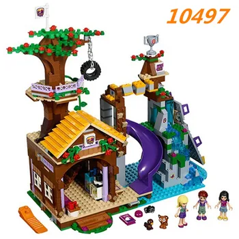 

Bela 10497 Adventure Camp Tree House Building Block Set Stephanie Emma Joy Figures Girls Toy Compatible with Blocks