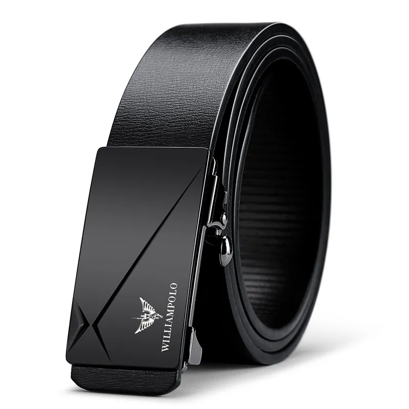 

Williampolo Cow Men Belt Genuine Leather Cowhide Strap for Men Automatic Buckle Belts PL18168-70P