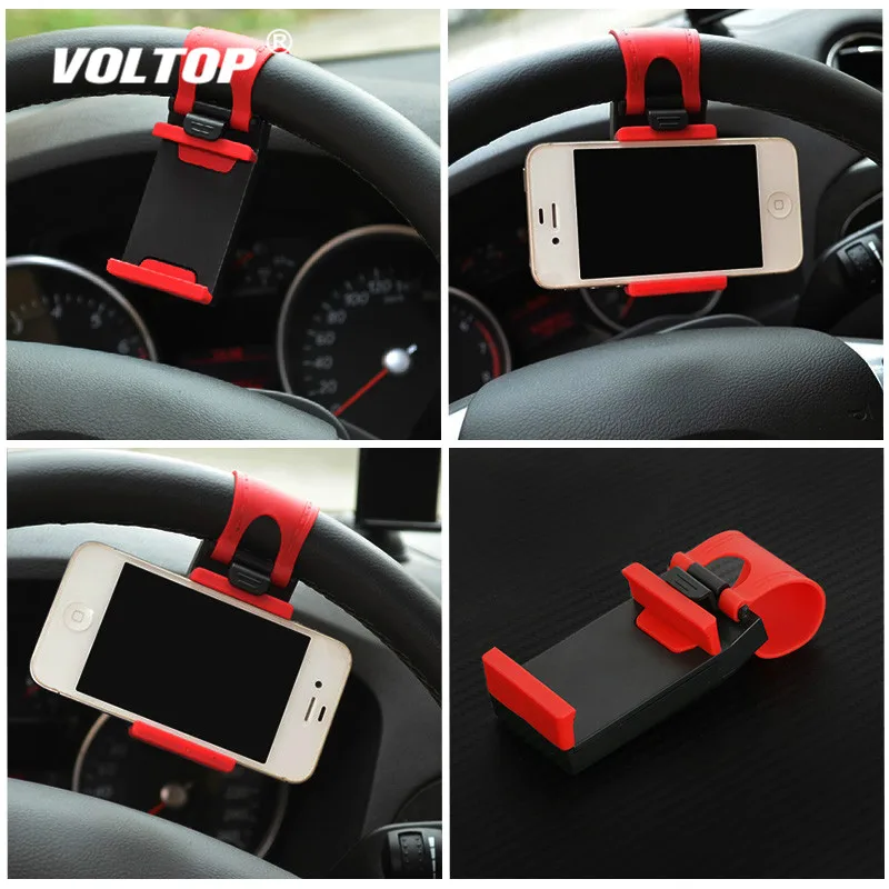 

Universal Car Camera Steering Wheel Clip Phone Holder for IPhone 8 7 7Plus 6 6s Samsung Xiaomi Huawei Mobile Phone GPS