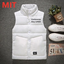 MIT бренд зимний классический жилет для мужчин Slim Fit мужской теплый жилет без рукавов английский стиль куртки сплошной цвет мужская одежда
