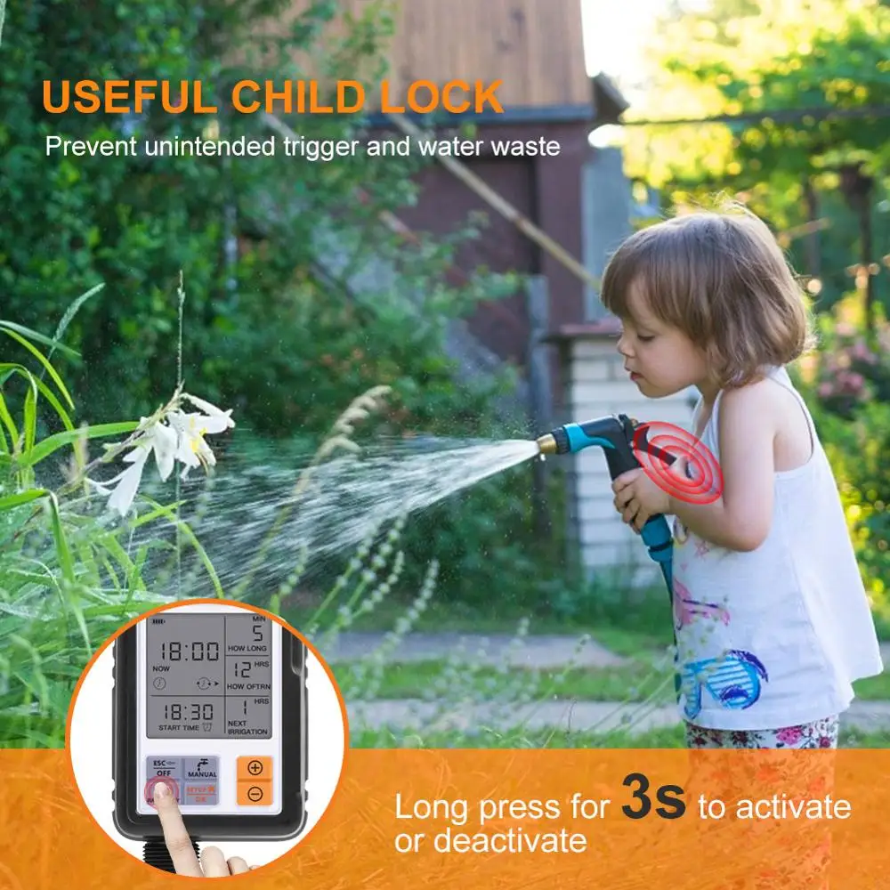 

Watering Timer Waterproof Garden Irrigation Controller Automatic Garden Watering System Irrigation Timer