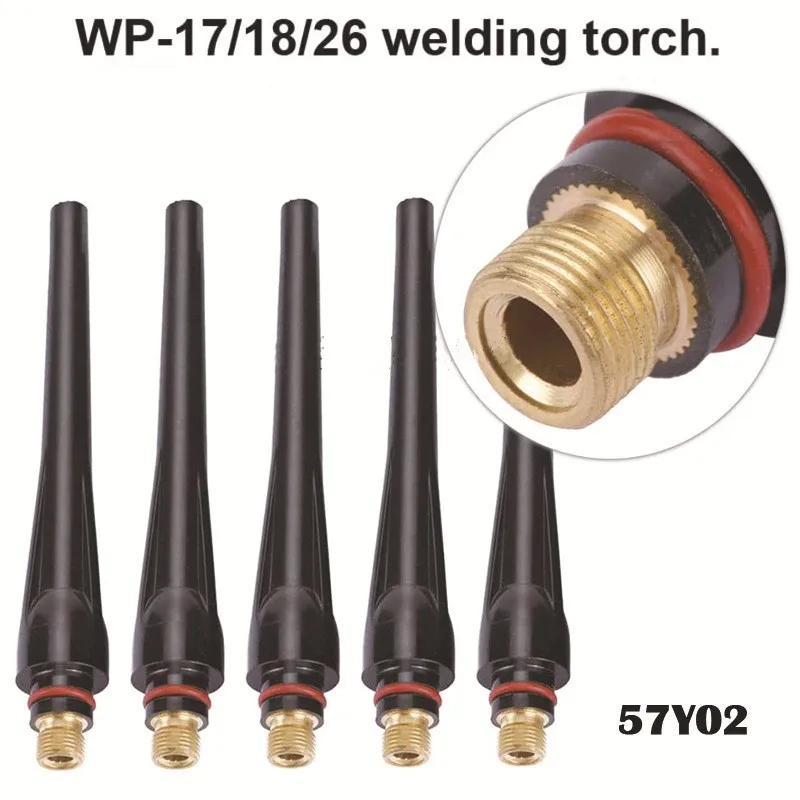 5Pcs/10Pcs TIG Welding 57Y02 Long Back Cap for Torch wp 17 18 26 Series Tig ConsumablesWelding Soldering Supplies | Инструменты