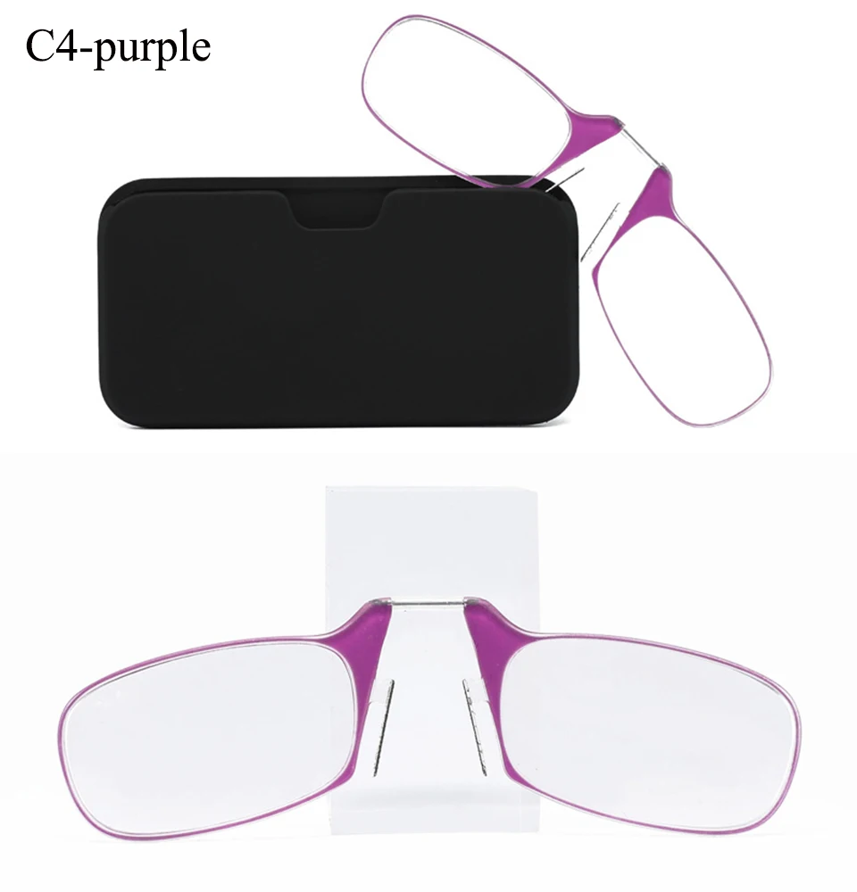 Портативный зажим для носа очки для чтения унисекс безногий брелок оптические очки для чтения сверхлегкие мини очки для пресбиопии+ 1,00-+ 3,50