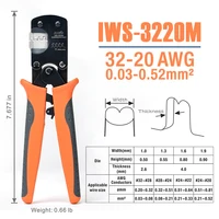 IWISS IWS-3220 Plier 310PCS Dupont Terminal Kit Micro Connectors Pins Crimping Tools Set for D-Sub,Open Barrel Suits Molex,JST 2