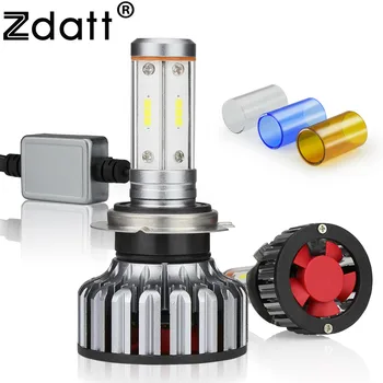 

Zdatt H7 LED H4 lamps for cars 4 Sides H11 LED Headlights Bulbs lampada Running Lights fog lights 6000K Auto Products 12V 24V