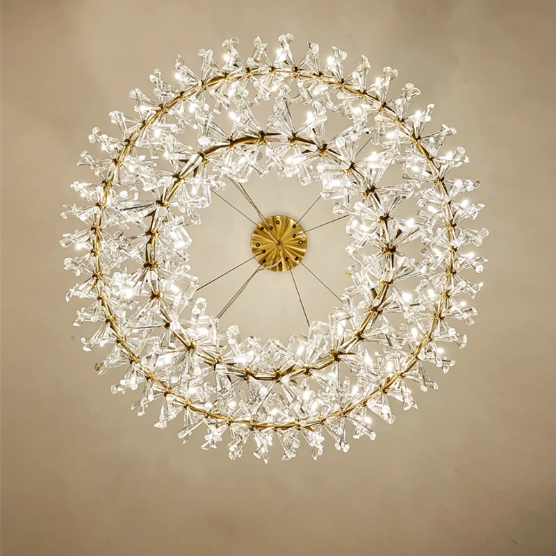 Flower Crystal Chandelier for Home Decoration G4 220V/110V Winfordo