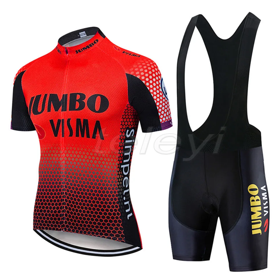 

2020 Pro Team Jumbo Visma cycling jersey set men bike Maillot MTB Racing Ropa Ciclismo summer Hombre Roupa bike clothing