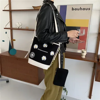 

Kpop Daisy Bucket Bag Luxury Woman Bag Female Shoulder Handbag Mother Bag peaceminusone