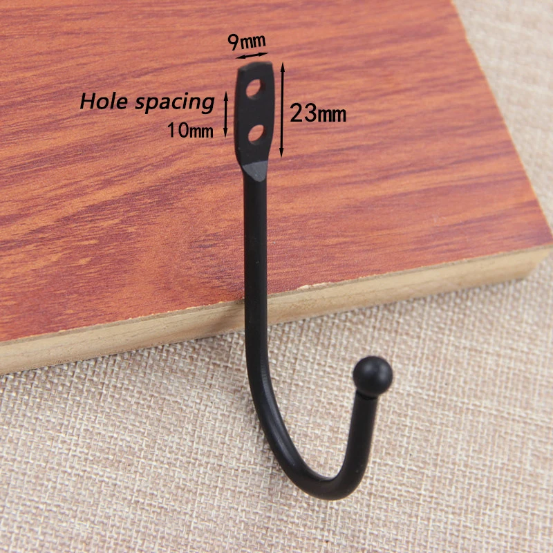 Large Black Single Hook Hook Single Hook Screw Fix Heavy Duty