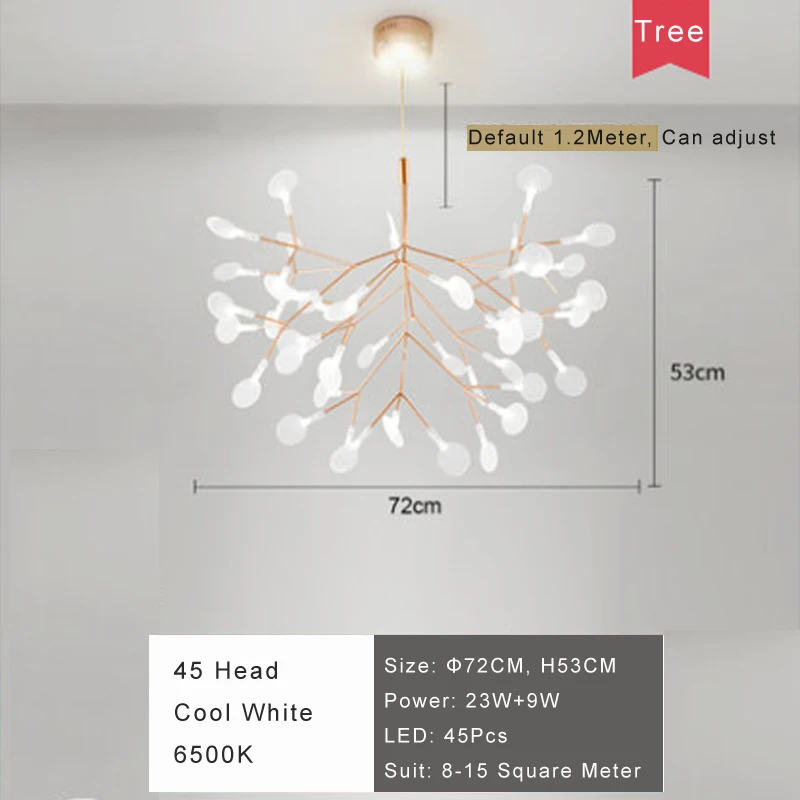 72CM Branch Cool Whi Художественная декоративная подвеска в виде оливковой ветки, Европейский стиль, светодиодный подвесной светильник, листья, фойе, гостиная, лобби, AC110/220 V, кафе, династия - Цвет корпуса: 72CM Branch Cool Whi