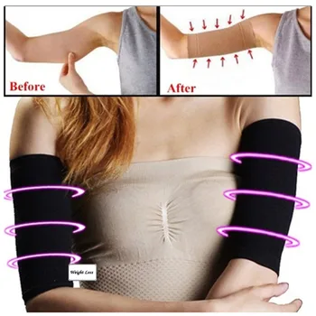 

2PC Slimming Compression Arm Shaper Slimming Arm Belt Helps Tone Shape Upper Arms Sleeve Shape Taping Massage For Women