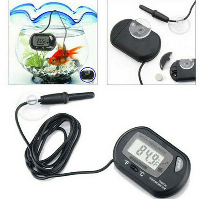 Waterproof LCD Digital Fish Tank Aquarium Thermometer Submersible Water Temperature Meter Fish Tank Temperature Control Tools