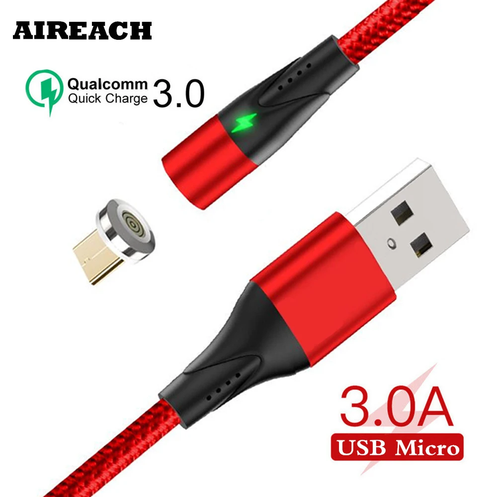 

AIREACH Micro USB Cable 3A Fast Charging Charger Micro usb Cable For Samsung S6 S7 Xiaomi Android Mobile Phone Charger Cable