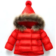 Girls Christmas Costume Jacket Printed Thick Kids Outerwear Clothing Autumn Winter Hooded Coats Children Hoodie For 3-10 Years