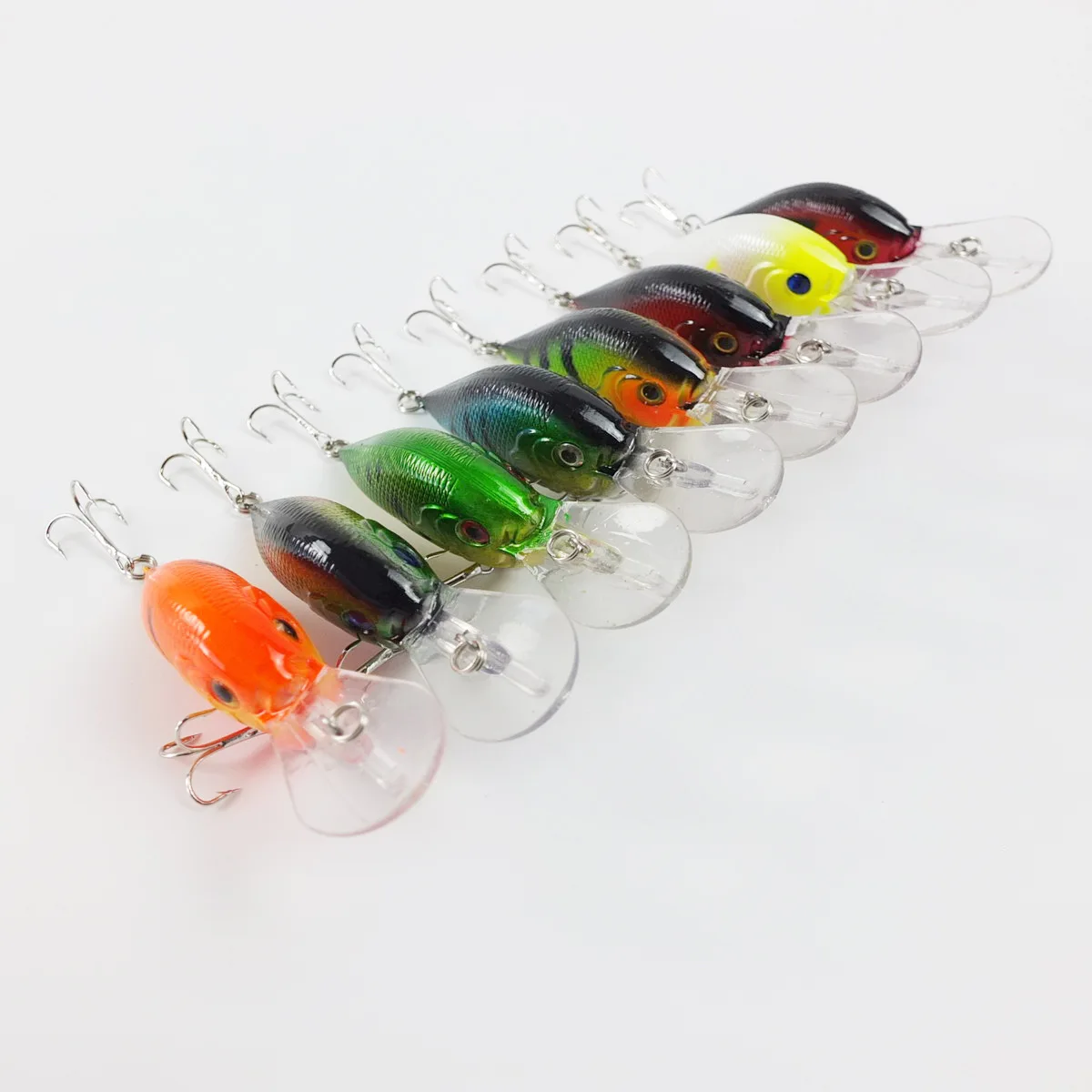 

8Pcs New Useful Plastic Fishing Lures CrankBait Bait Tackle Supplies Fish