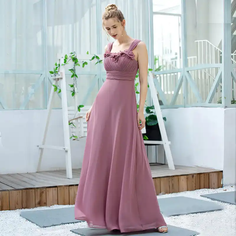 dusty pink dress for wedding guest