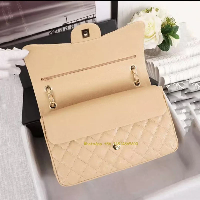 apricot gold chain Роскошные Брендовые женские сумки из натуральной кожи, дизайнерские сумки через плечо для женщин, знаменитая сумка на цепочке с ромбовидной решеткой - Цвет: apricot gold chain