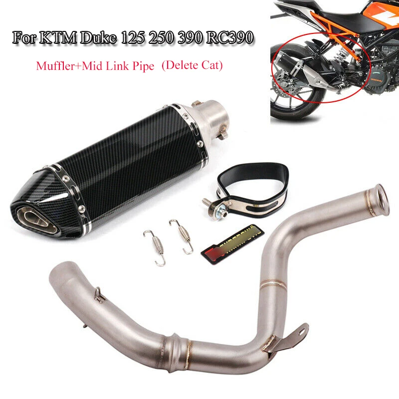 Слипоны For2017-2019 KTM Duke 390 250 125 RC390 мотоцикл выхлопной глушитель выхлопных газов