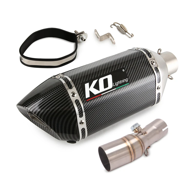 Escape Motorcycle Exhaust Middle Link Pipe And 51mm Muffler Stainless Steel For HONDA FORZA300 2018-2021 NSS350 2020-2021 - Image 3