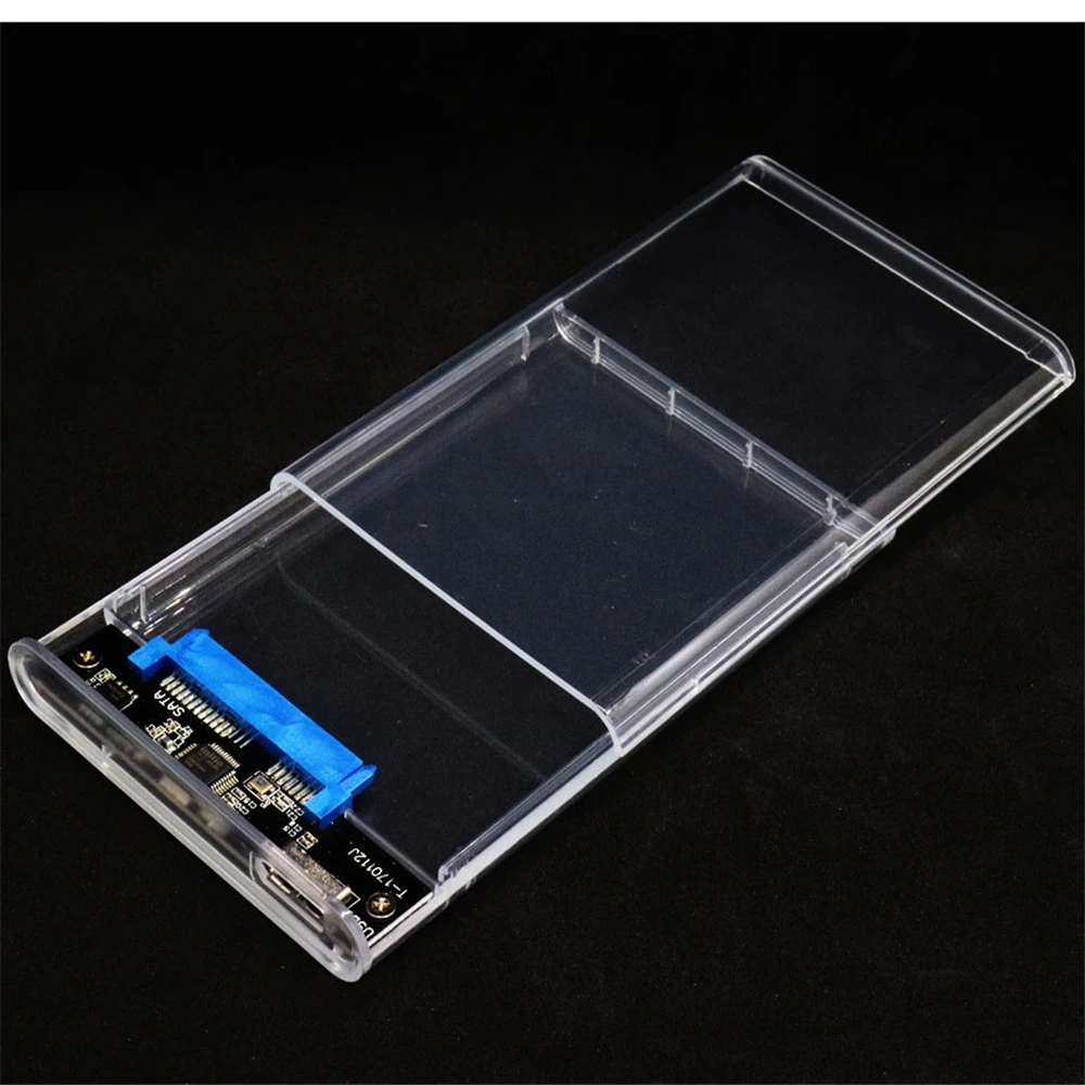 5 Гбит/с 2,5 дюймов прозрачный корпус HDD SATA 3,0 к USB 3,0 внешний жесткий диск SSD корпус коробка поддержка 2 ТБ UASP протокол