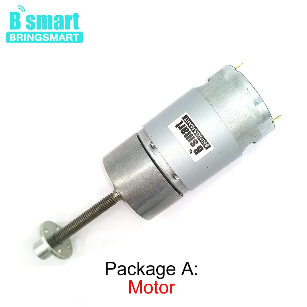 Bringsmart 12V Micro Electirc длинный вал для мотора DC мотор 6V резьбовой вал для DIY частей JGB37-545 с фланцем