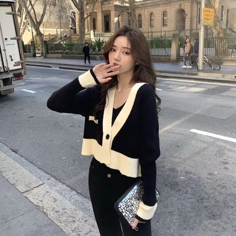 

Women's Knit Cardigan Jacket Korean Style Loose 2020 New Trendy Autumn Outer Women's Short Style Cardigan Sweater Women