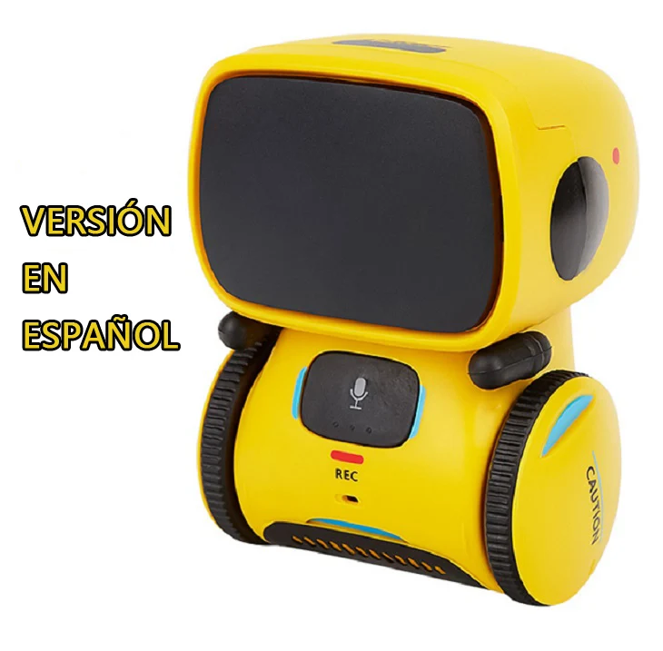 Spanish Yellow Игрушечный робот, интеллектуальные роботы, русская и английская и Испанская версия, голосовые и сенсорные управляемые игрушки, Интерактивный Обучающий радиоуправляемый робот - Цвет: Spanish Yellow