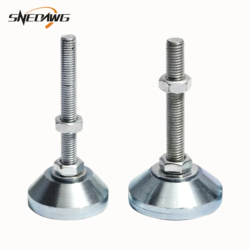 Silver Регулируемые площадки для ног M12/M16/M20/M24 резьба твердый мебельный винт поддержка ног Выравнивание ног противоскользящая мебель скользкая площадка - Цвет: Silver