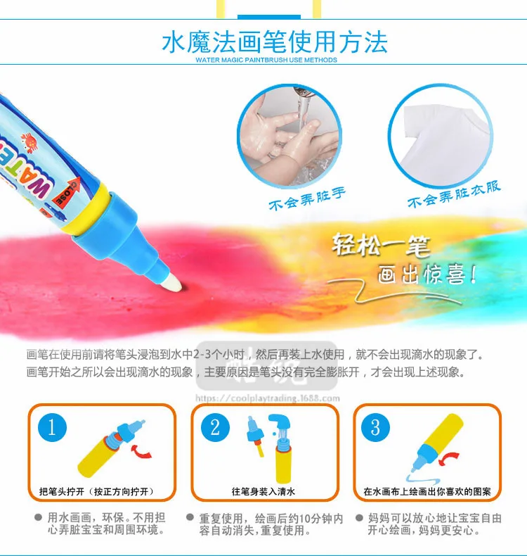 Water Magic Rainbow Water Canvas Baby Doodle Mat Children shui hua tan Painting Toy Educational Early Childhood Toy
