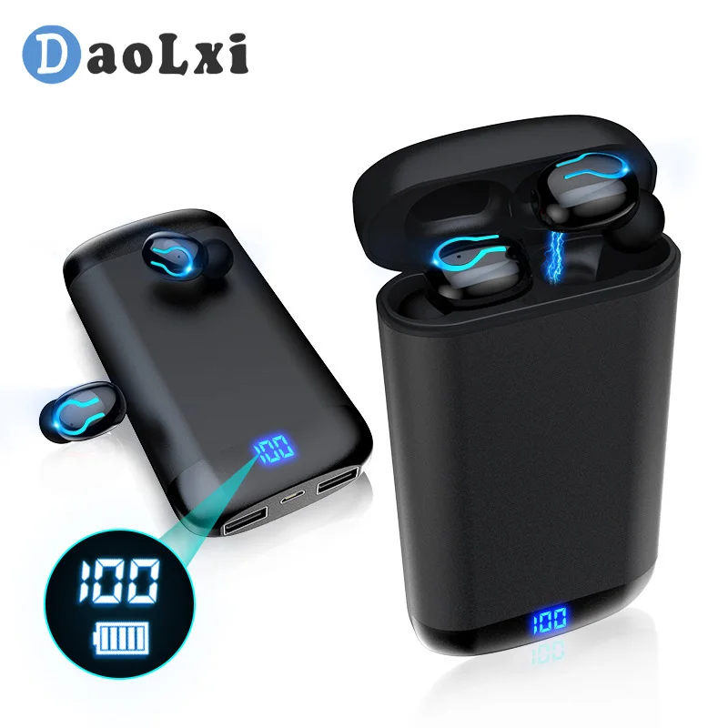 DaoLxi сенсорный Bluetooth наушники Мощность банк IPX5 Водонепроницаемый высокое