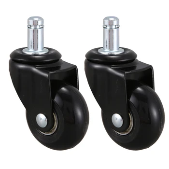 

2Pcs 2 in Universal Wheel Heavy Duty 40Kg PU Swivel Castor Wheels Trolley Furniture Caster Replacement for Office Wheel