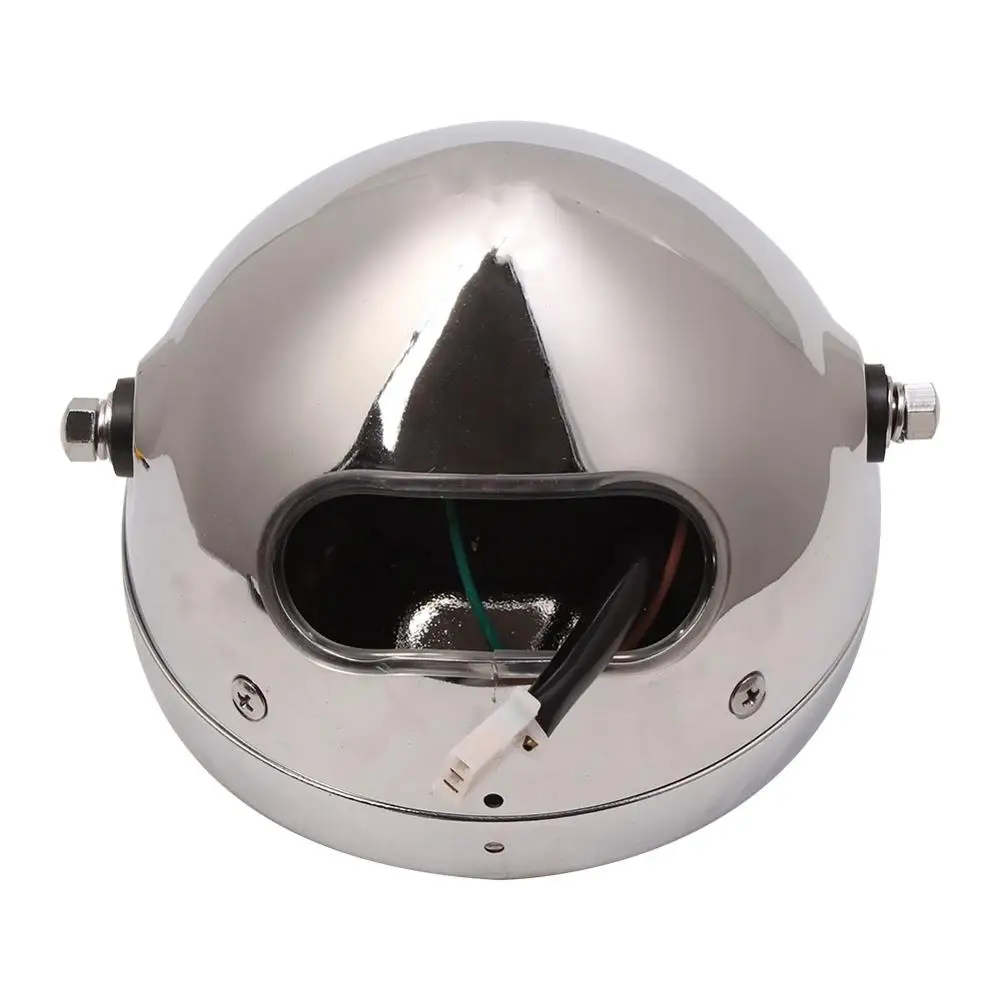 Мотоцикл ретро-фары DC 12V мотоцикл фара с решеткой мотор мото скутер винтажный передний свет круглая лампа