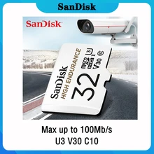 SanDisk высокая выносливость Micro SD 128 ГБ 32 ГБ 64 Гб 256 ГБ U3 V30 4K Micro SD карта памяти SD/TF флэш MicroSD карта для монитора видео