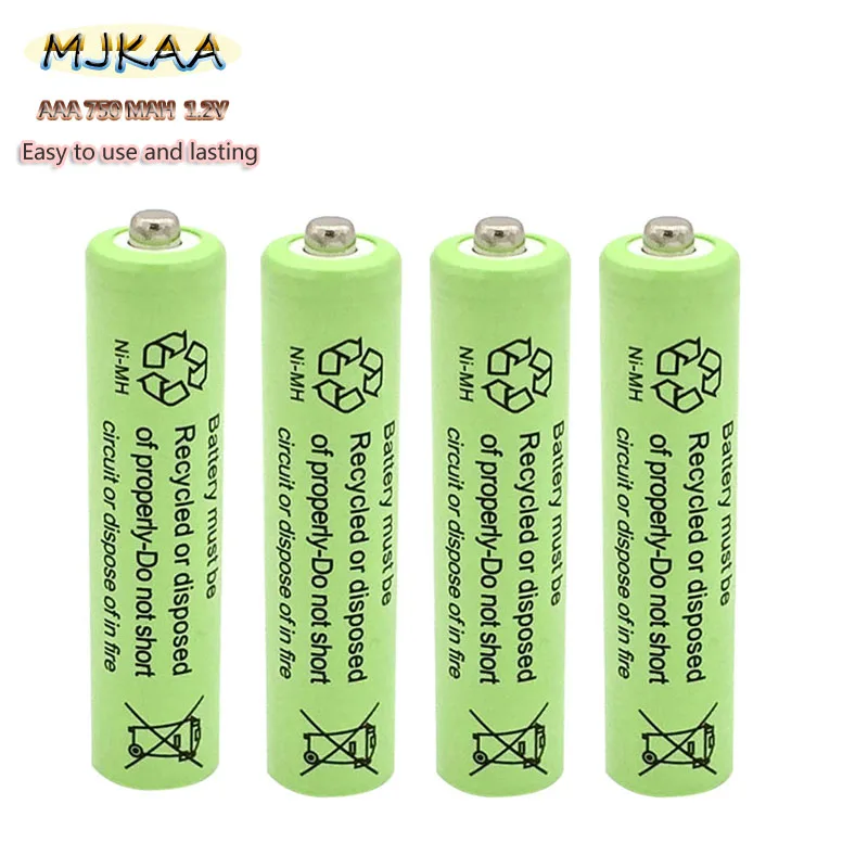 20 шт/MJKAA Ni-Mh AAa 750 Mah аккумулятор высокой мощности 1,2 V aaa аккумуляторная батарея