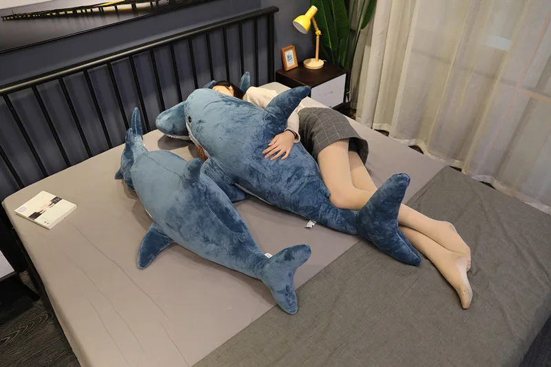 Плюшевая игрушка «Акула» популярная Подушка для сна, дорожная кукла-компаньон, подарок Акула, милая плюшевая подушка-рыба, игрушки для детей