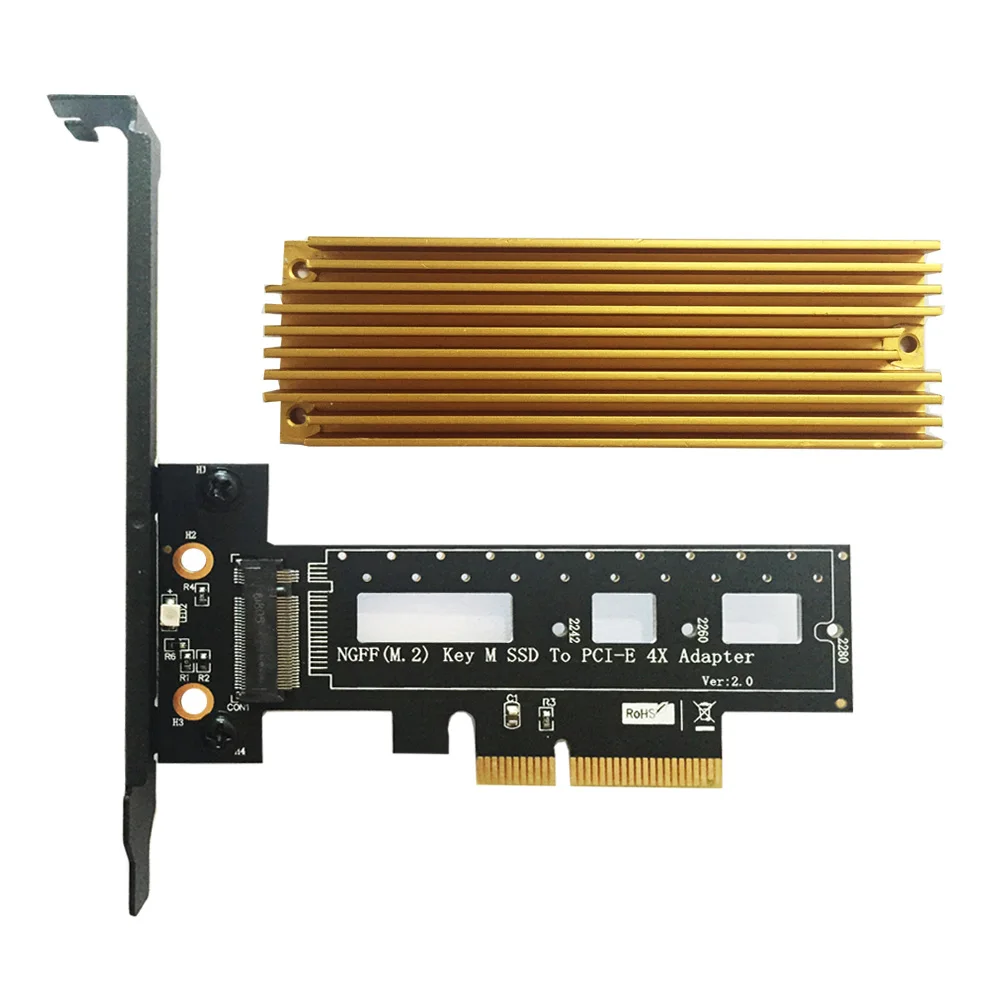 Накопитель SSD с протоколом NVME PCI-e Express X4 расширение добавить на компьютер аксессуары Модуль Сменный адаптер карты Стабильный Рабочий стол привод Riser Слот