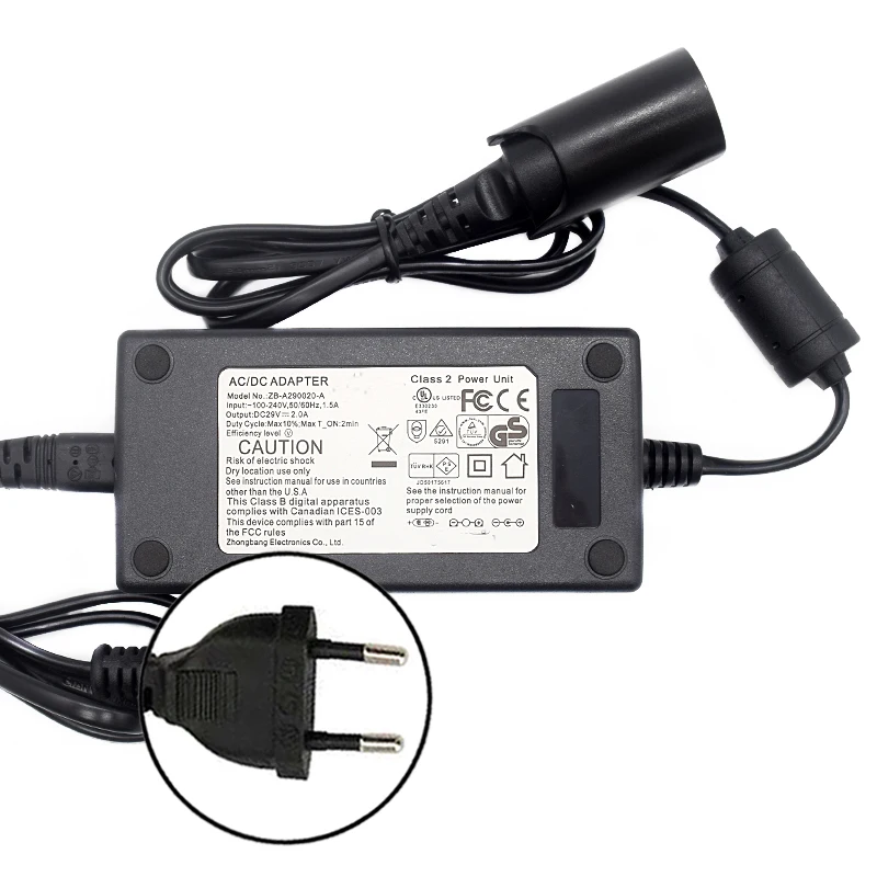 Для TiMotion ZB-A290020-A адаптер переменного тока Зарядное устройство Питание DC 29В 2A 5-контактный-б/у