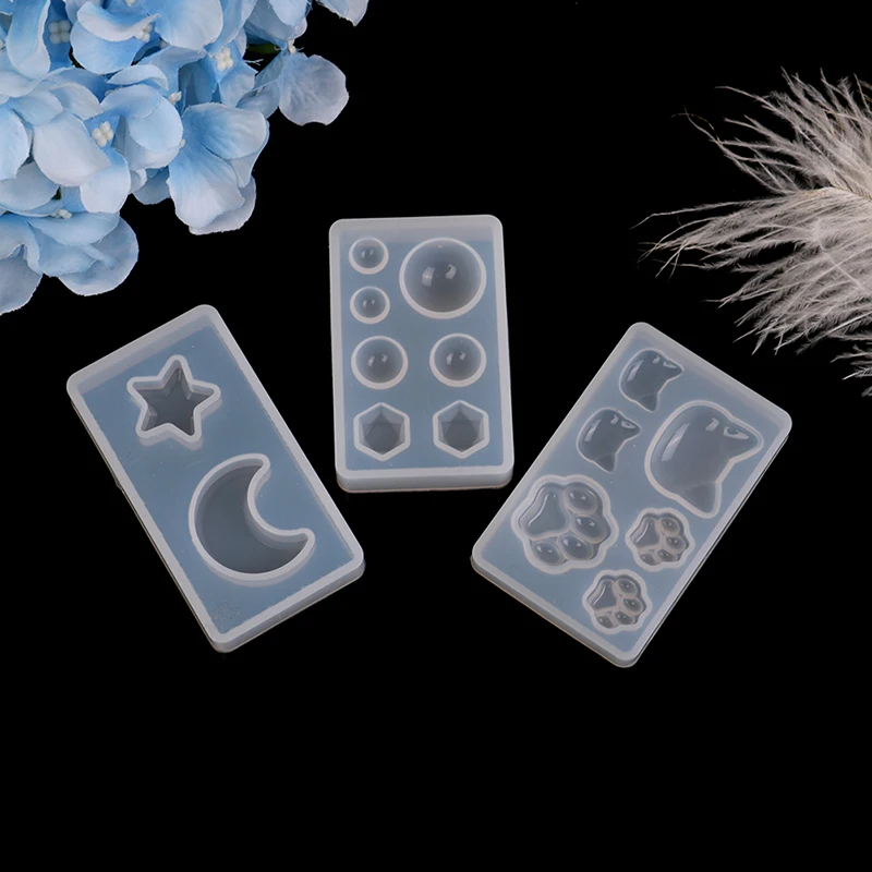 Resin Jewelry Mold Diy silicone crystal Cat face Cat's claw Moon Stars hearFBDC 