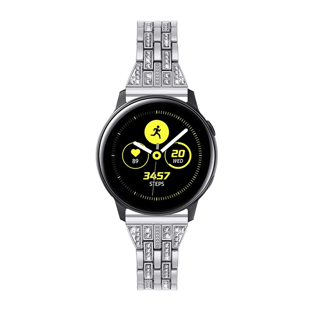 Модный алюминиевый сплав подходит для samsung Galaxy Watch активный полый горный хрусталь Металлический Браслет ремешок для подарков