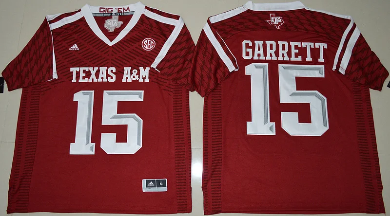 Красный Stitiched, Texas A& M Aggies Myles Garrett Jersey - Цвет: Красный
